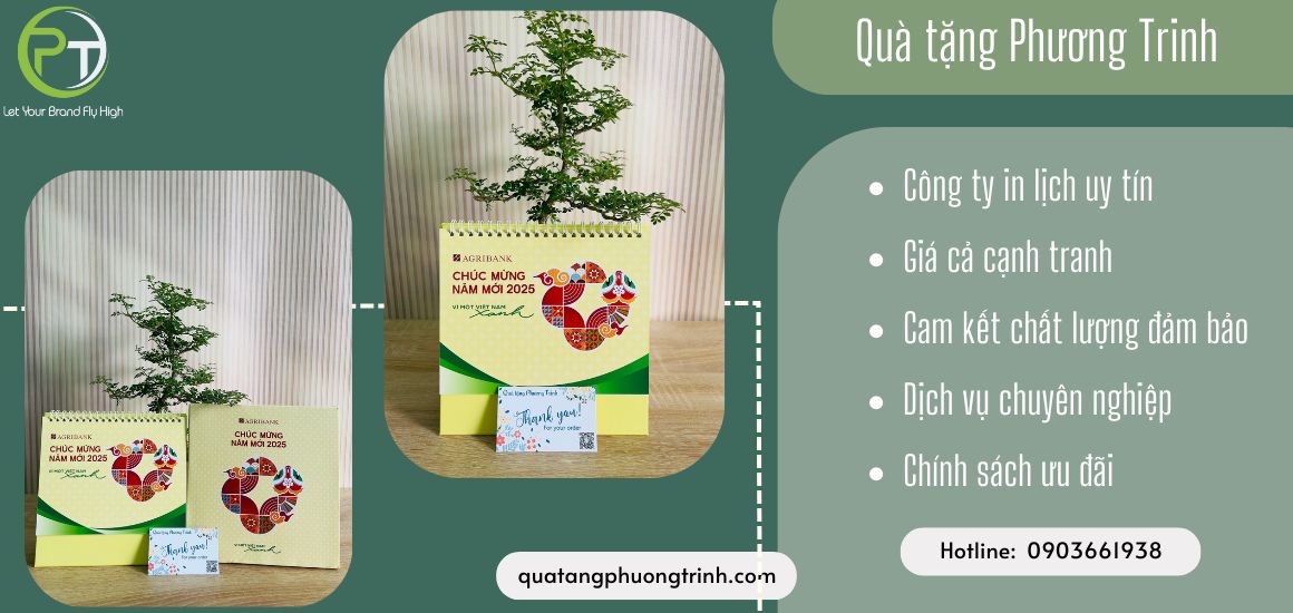 Công ty cung cấp dịch vụ in ấn lịch Tết 2025 - Quà tặng Phương Trinh