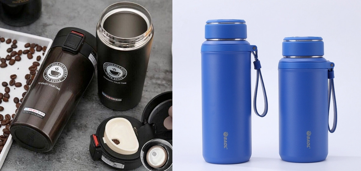 So sánh bình giữ nhiệt đựng cafe chuyên dụng và bình thông thường.