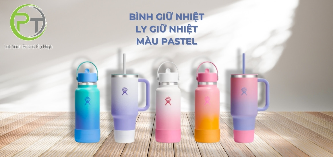  Ly giữ nhiệt màu pastel/ombre