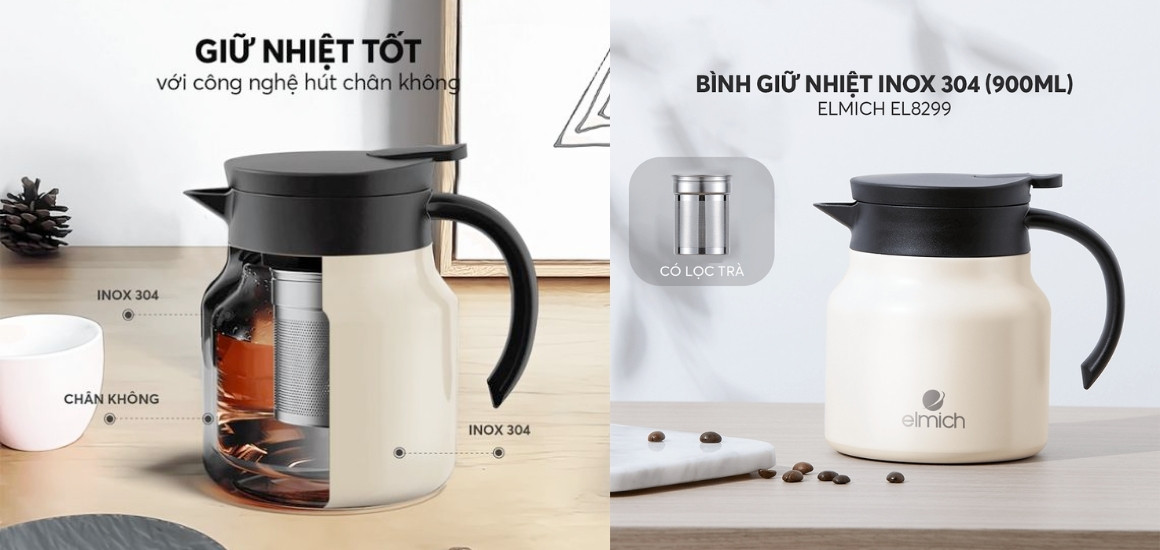 Tận dụng bình ủ trà giữ nhiệt cho hương vị đậm đà.