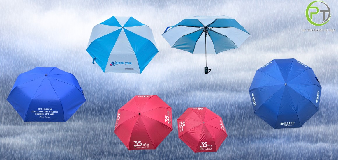 Quà tặng ô dù cầm tay in logo doanh nghiệp
