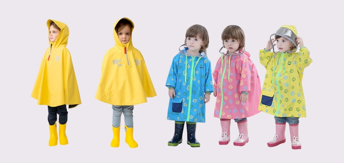 Lựa chọn áo mưa cho bé dưới 2 tuổi an toàn và tiện lợi