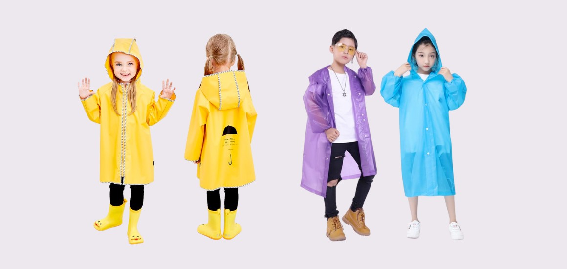 Lựa chọn áo mưa có kích thước vừa vặn và màu sắc tươi sáng