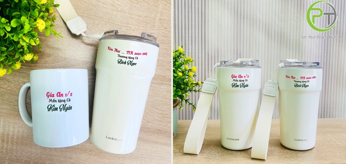 Cốc sứ in logo, in tên là món quà ý nghĩa 