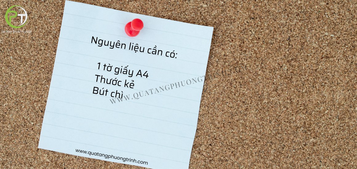 Những nguyên liệu cần có để gấp bao thư không cần keo đơn giản tại nhà