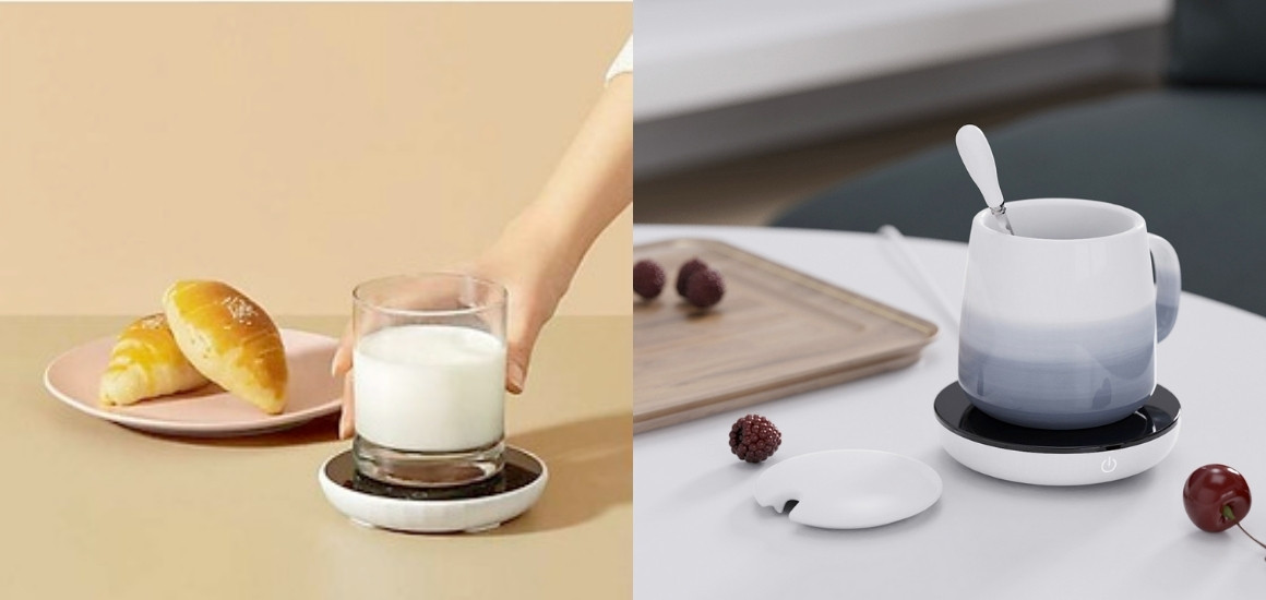 Đế giữ nhiệt thông minh với tính năng tự động bật/tắt.