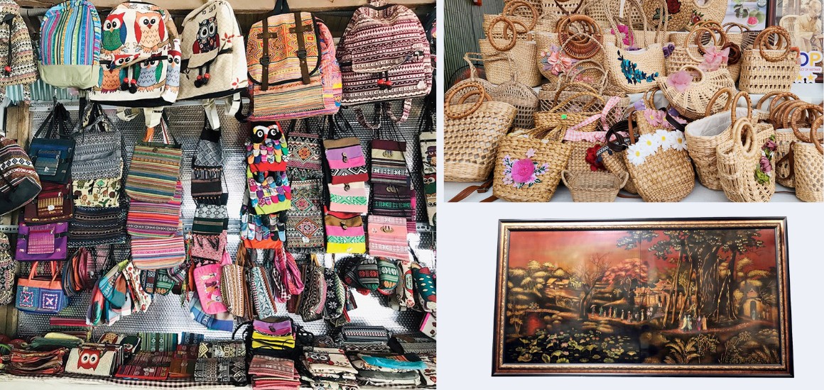 Tranh sơn mài, đồ thủ công mỹ nghệ, thổ cẩm