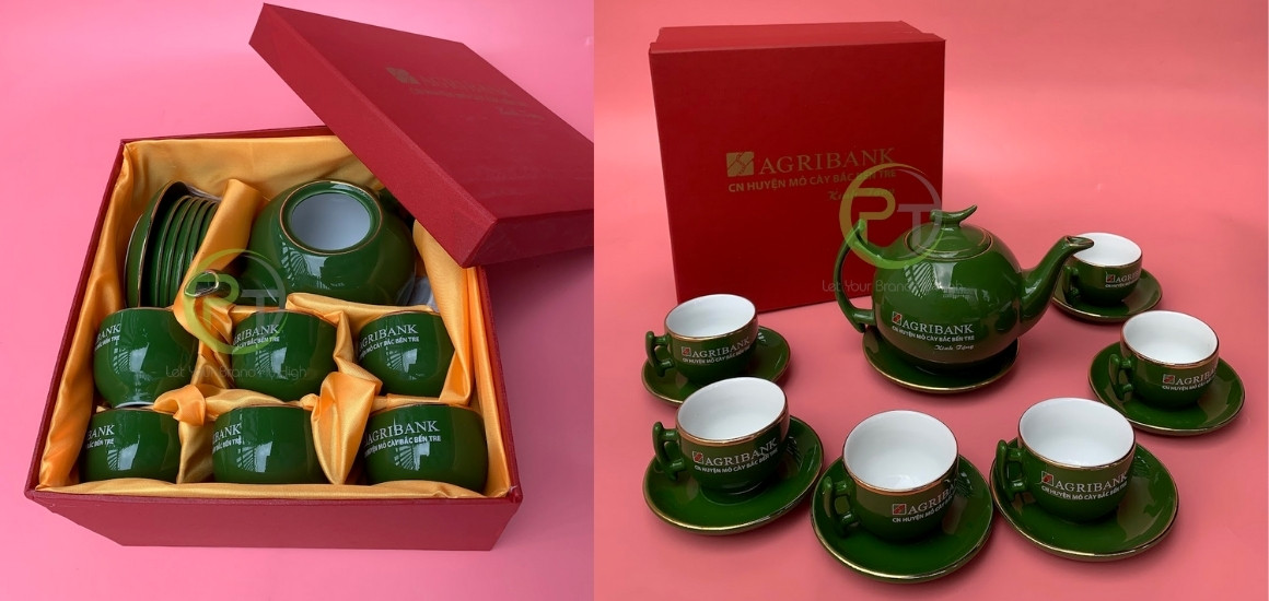 Bộ tách trà gốm sứ - quà tặng đại hội Đoàn Thanh Niên sang trọng