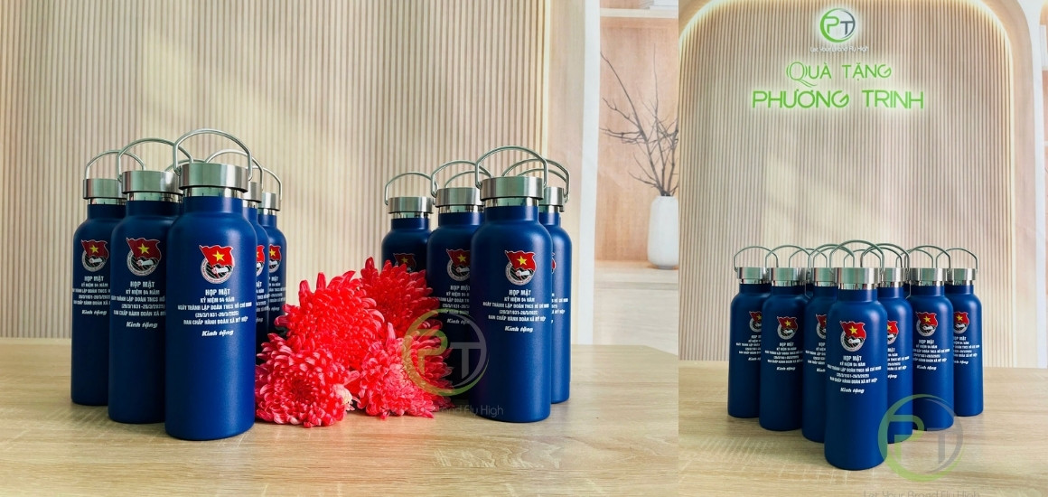 Lựa chọn quà tặng đại hội Đoàn: bình/ly giữ nhiệt in logo Đoàn
