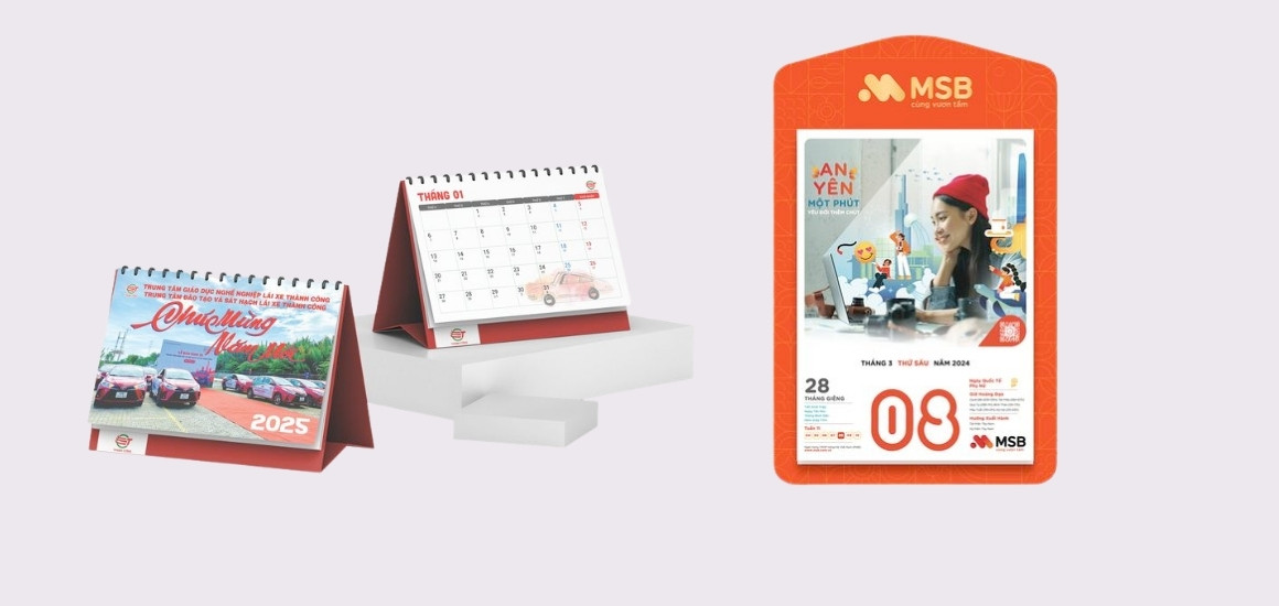 Lịch Tết - Món quà từ trái tim - Gửi gắm tình cảm.