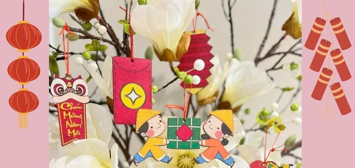 Trang trí lì xì handmade cho không gian Tết độc đáo