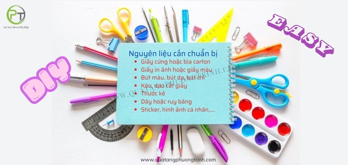 Các nguyên liệu cần có để bắt đầu làm lịch treo tường đơn giản tại nhà