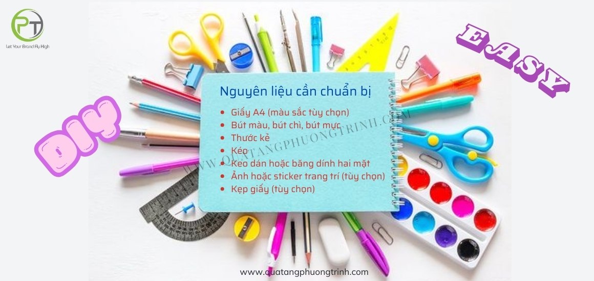 Các nguyên liệu cần chuẩn bị để làm lịch để bàn handmade cute