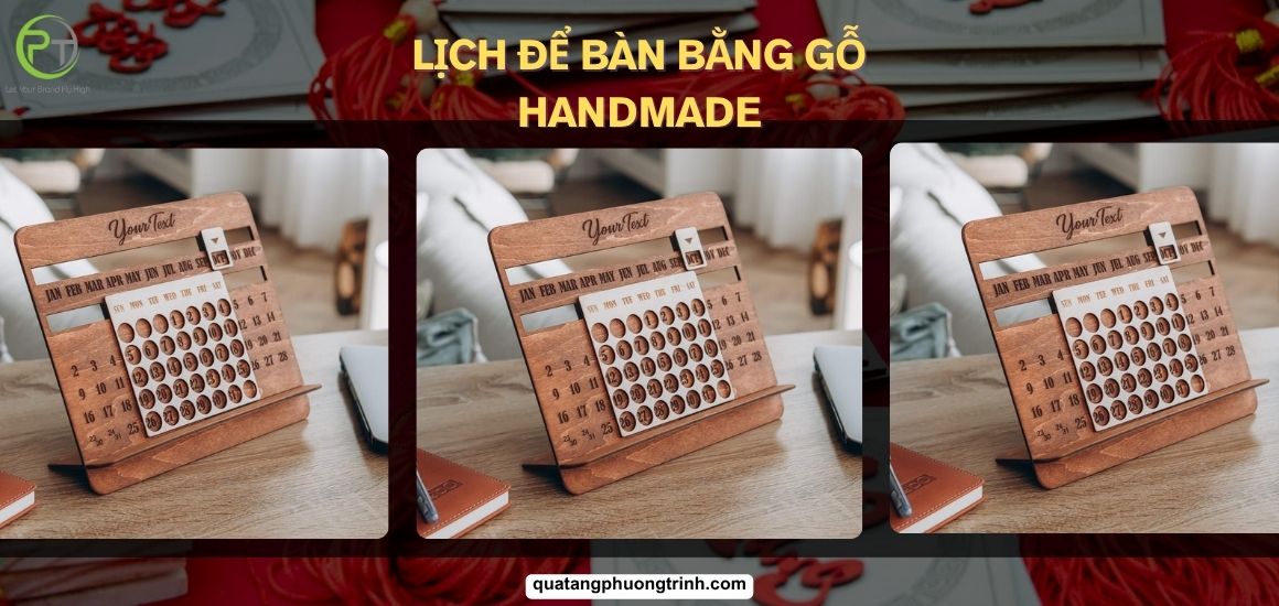 Lịch để bàn bằng gỗ handmade độc đáo