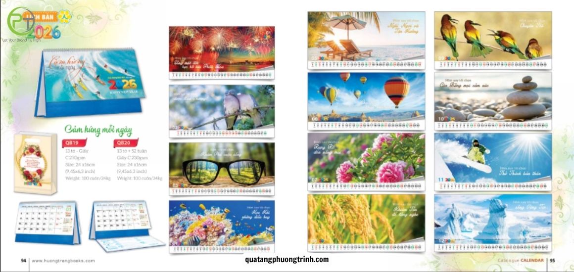 Lịch Tết chủ đề Cảm hứng mỗi ngày - Mỗi ngày là một thông điệp ý nghĩa