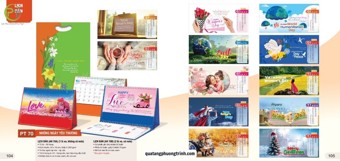 Lịch Tết Những ngày yêu thương