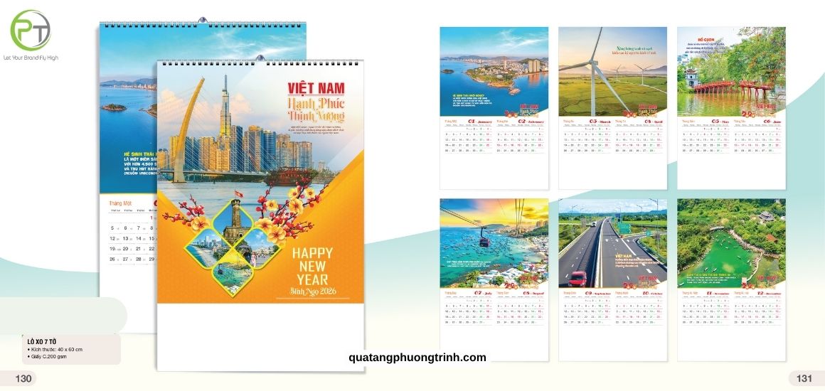 Lịch Tết chủ đề Một thoáng Việt Nam treo tường ấn tượng