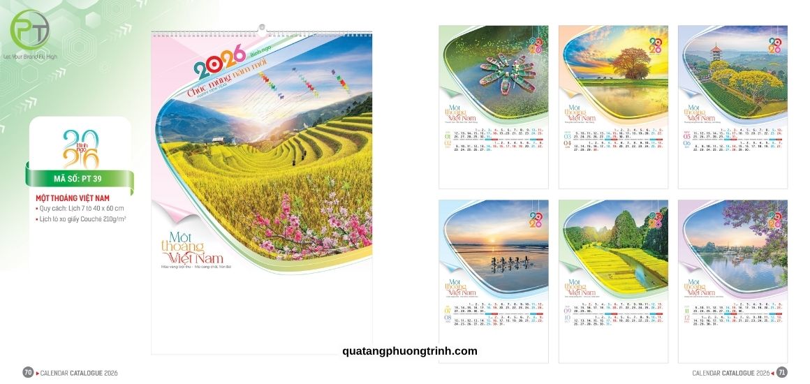 Lịch Tết chủ đề Một thoáng Việt Nam