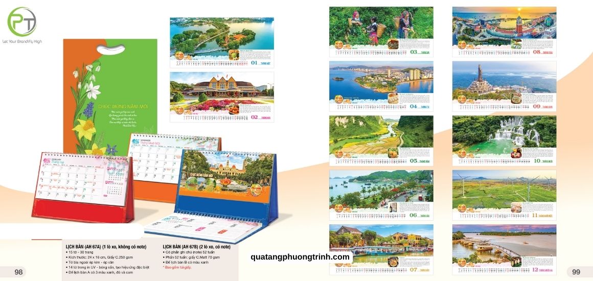 Mẫu lịch để bàn theo chủ đề Một thoáng Việt Nam - ngắm nhìn hình ảnh Việt Nam xinh tươi