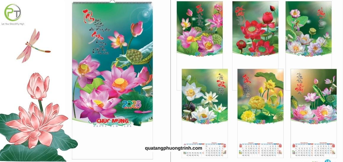 Lịch Tết chủ đề Sen Việt và những giá trị tinh thần sâu sắc mang theo