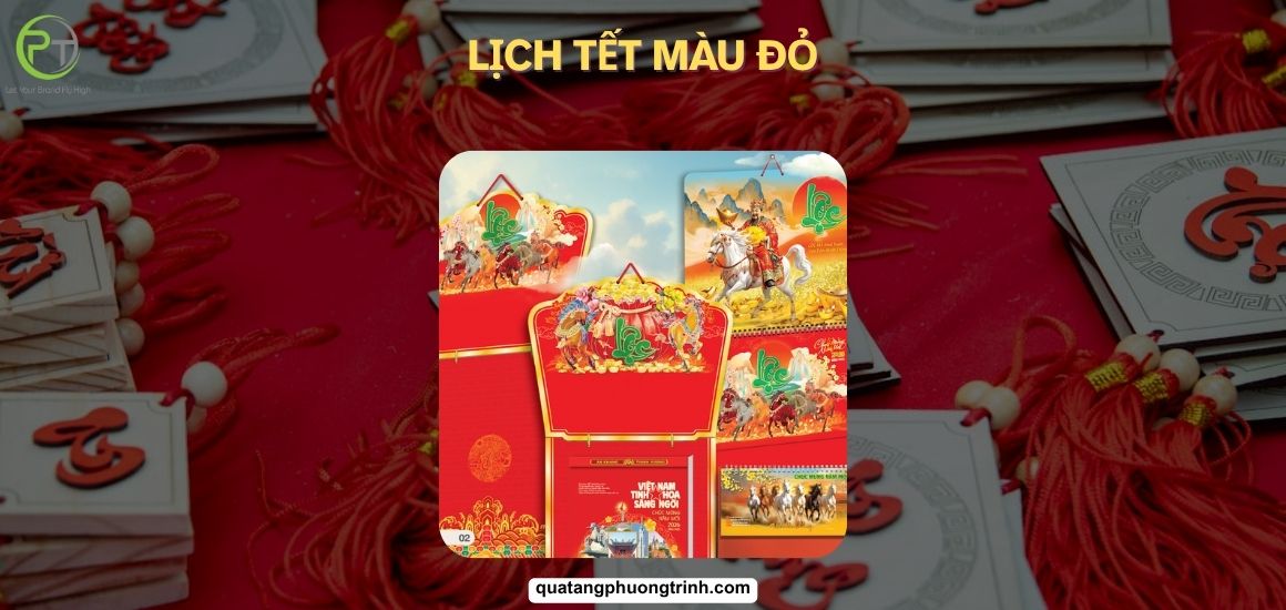 Lịch Tết màu đỏ cho một năm mới thịnh vượng