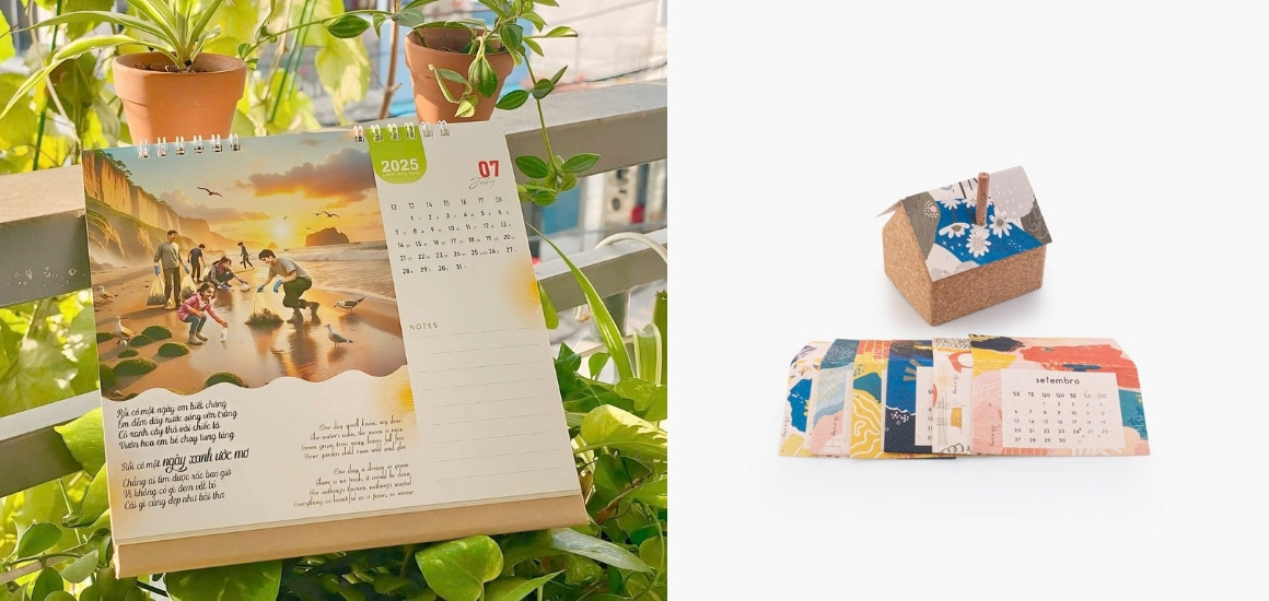 Lịch tết thân thiện môi trường - Thiết kế độc đáo.