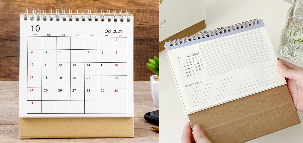 Lịch Tết xanh - Sử dụng giấy tái chế và mực in sinh học.