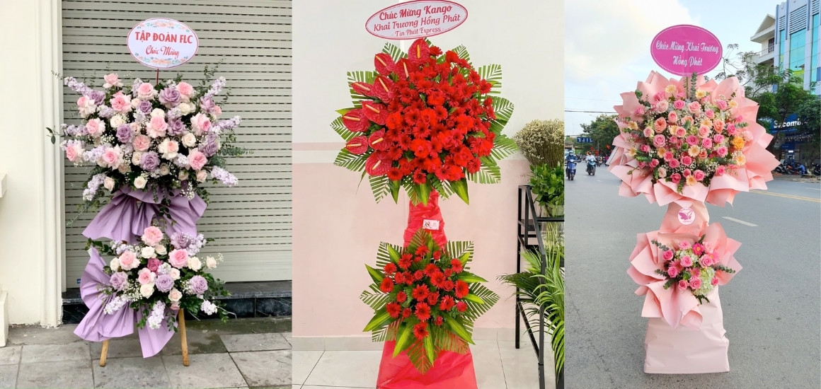 Lẵng hoa mừng khai trương