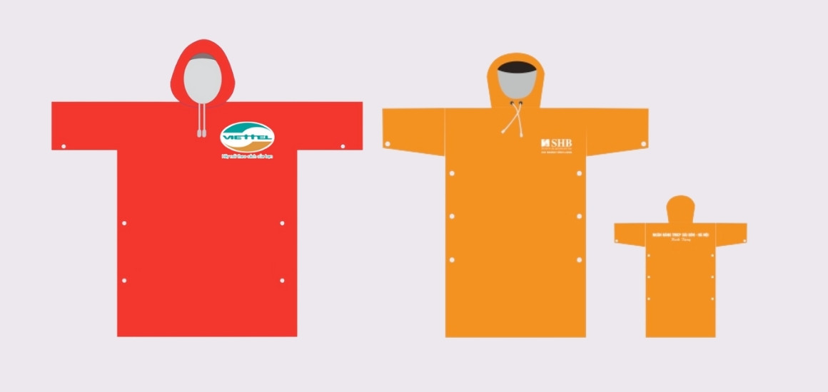 Vector áo mưa cánh dơi vải dù chất lượng cao