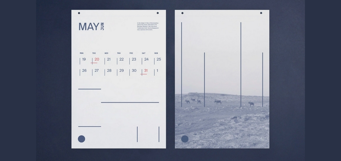 Khám phá các mẫu lịch treo tường đẹp theo phong cách tối giản