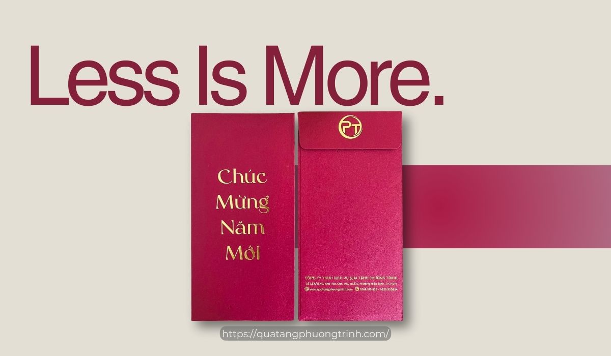 Less is more trong thiết kế bao lì xì 2026 mới nhất từ Quà tặng Phương Trinh