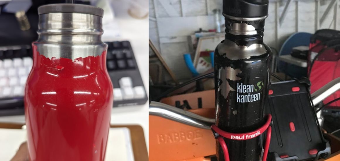 Bình giữ nhiệt cà phê lốm đốm 