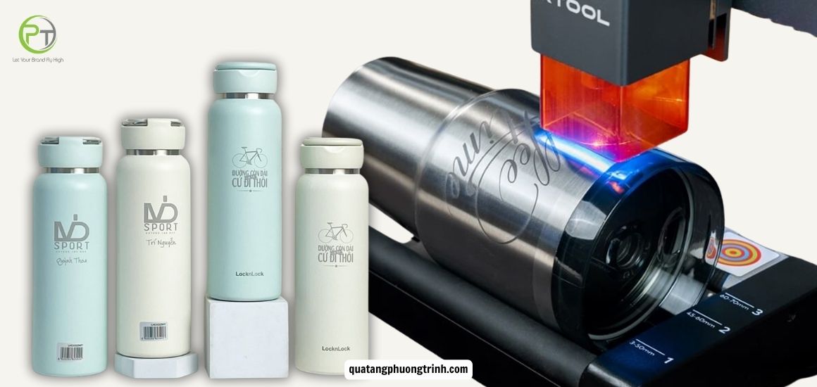 Ứng dụng bình giữ nhiệt khắc tên trong quà tặng doanh nghiệp hiện nay