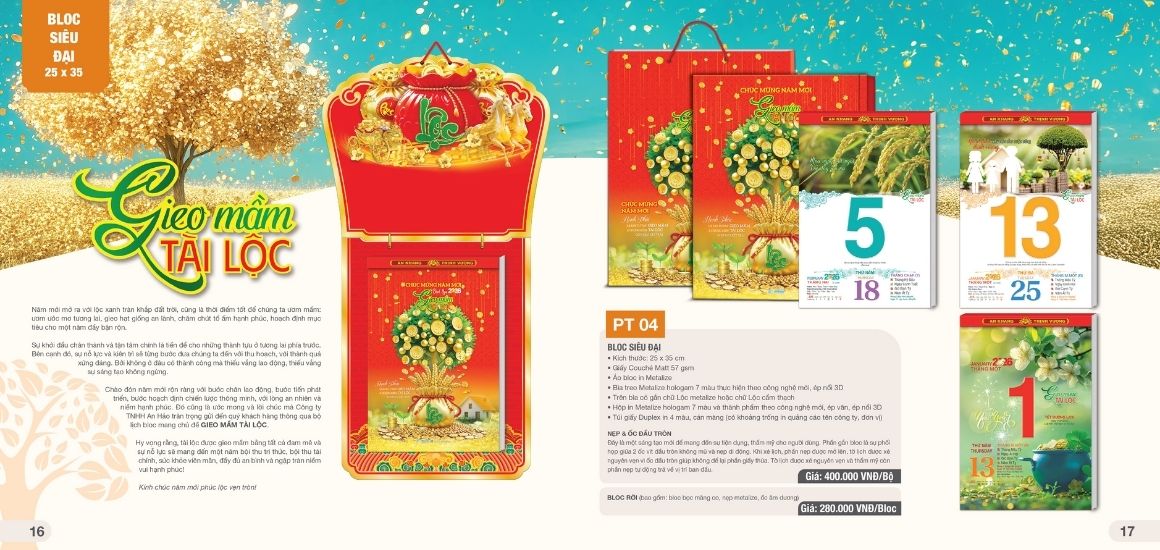 Lịch bàn phong thủy Tài Lộc – Quà tặng doanh nghiệp mang ý nghĩa thịnh vượng