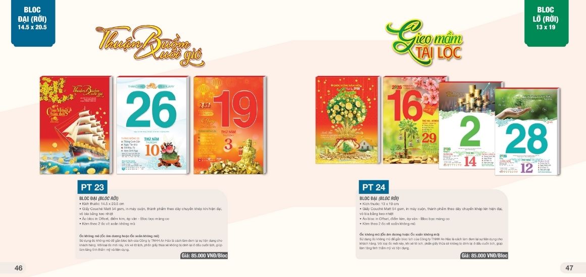 Lịch doanh nghiệp in logo – Gửi lời chúc tài lộc và thành công đến đối tác