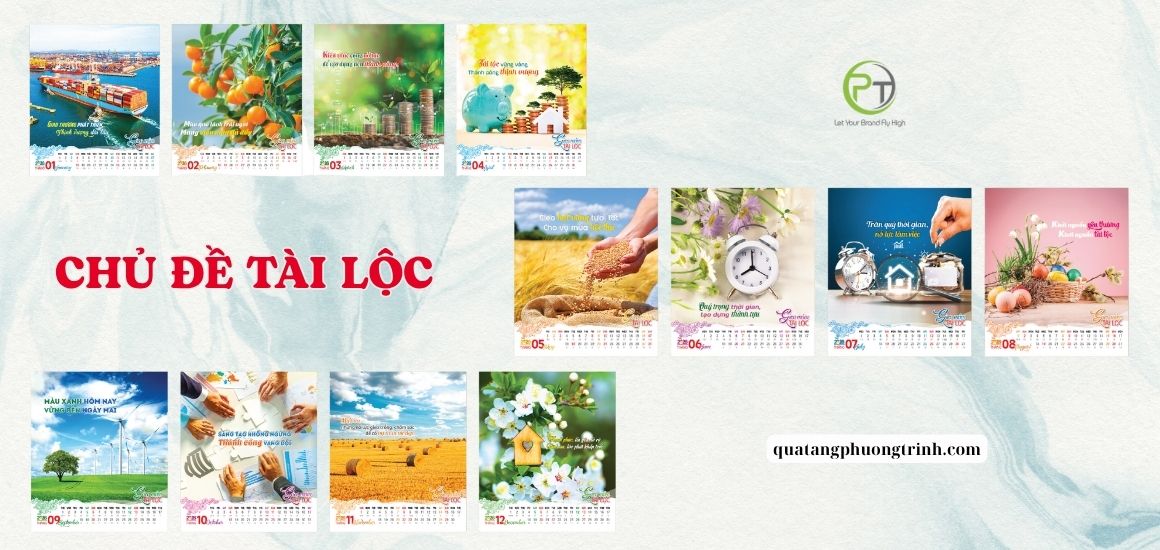 Thiết kế lịch Tết chủ đề Tài Lộc – Hòa quyện tinh tế giữa truyền thống và hiện đại