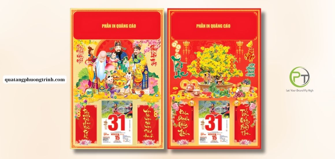 Xu hướng thiết kế lịch Tết Tài Lộc – Đẹp, hợp mệnh và bền giá trị phong thủy