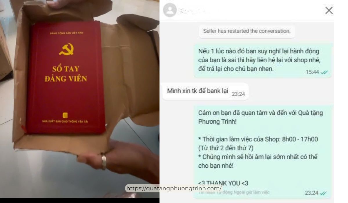 Chiếc sổ tay Đảng viên - “món quà” sau một đơn hàng hoàn và “cái kết”