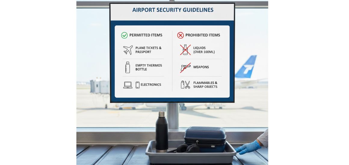 Bình giữ nhiệt có được mang lên máy bay không