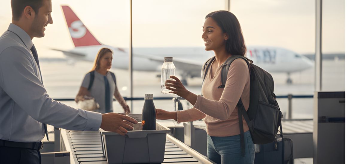 Có được mang bình giữ nhiệt lên máy bay