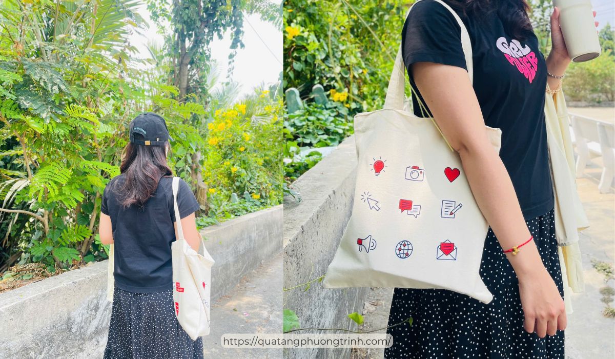 Túi tote thiết kế vừa thời trang vừa tiện lợi tặng bạn thân nữ nhân ngày 20/10