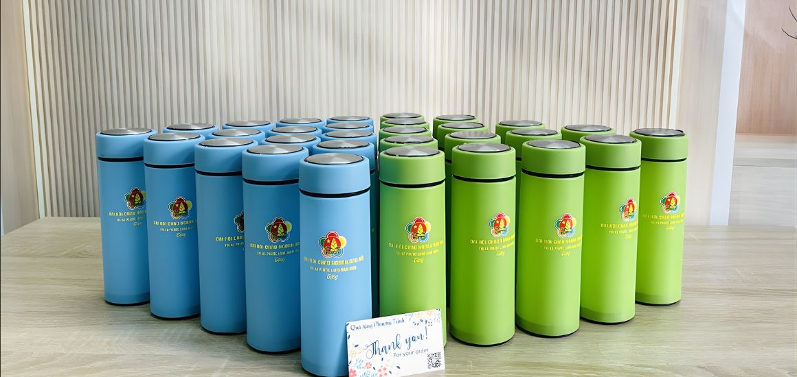 Bình giữ nhiệt in hình theo yêu cầu 