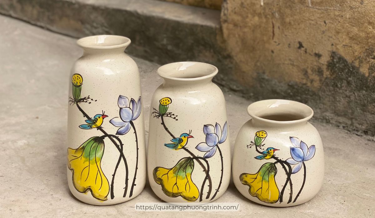 Bình hoa gốm sứ mỹ thuật - 02