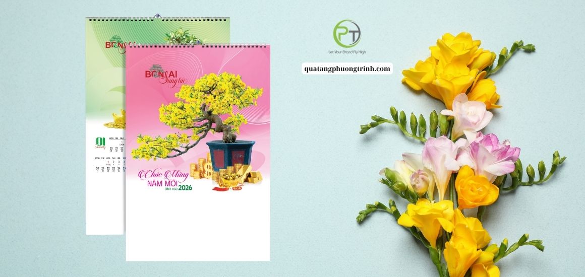 Thiết Kế Lịch Tết Bonsai Độc Đáo Kết Hợp Nghệ Thuật Và Thời Gian