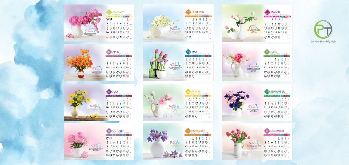 Tinh hoa nghệ thuật hội tụ trong bộ Lịch Tết Art Flower ấn tượng