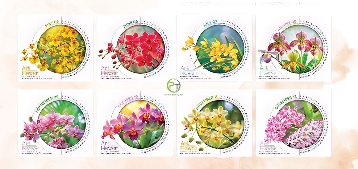 Trang trí không gian Tết thêm rực rỡ cùng Lịch Tết Art Flower