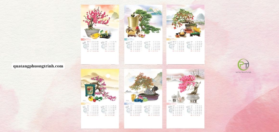 Nghệ Thuật Kết Hợp Bonsai Và Lịch Tết – Hài Hòa Giữa Thiên Nhiên Và May Mắn