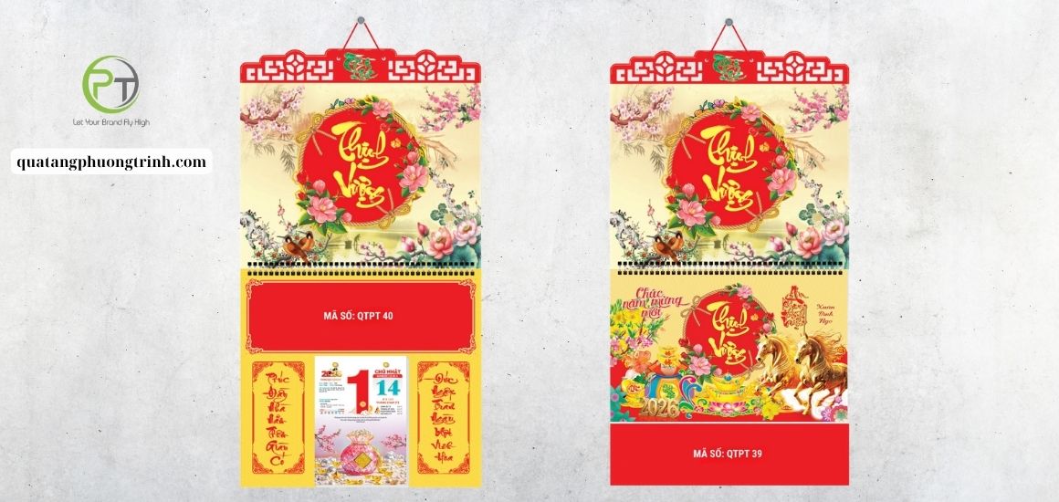 Lịch treo tường chủ đề Phi Mã Tấn Tài – Điểm nhấn phong thủy đầu xuân
