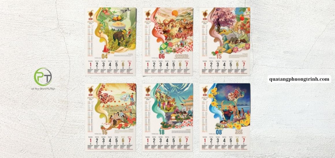 Vẻ đẹp Lịch Tết Xuân Vàng Tết Ngọc – Tôn vinh giá trị vàng son ngày Tết Việt