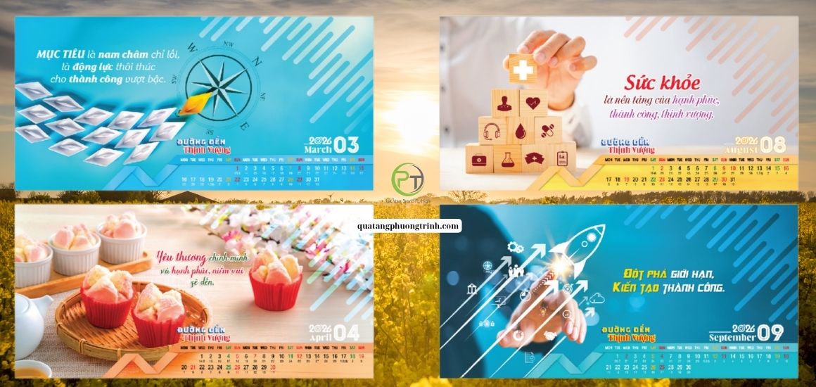 Thiết Kế Lịch Tết Mang Thông Điệp May Mắn & Thành Công